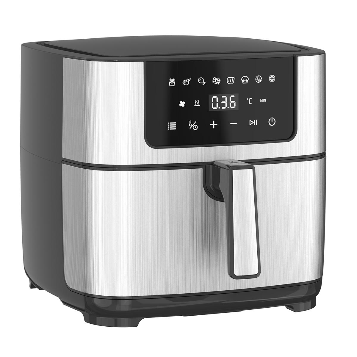 Freidora De Aire Tech Go AF50D-R 1300w 6.5L 8 Programas Acero Inoxidable
